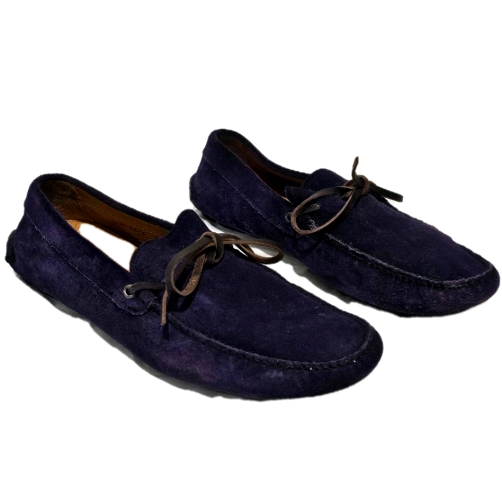 PRADA MEN RUSTY PURPLE SUEDE LEATHER LOAFERS SHOES Size 9 Barely Worn